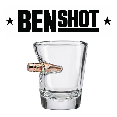 BenShot 16-oz. Pint Glass with .50 Cal. BMG Bullet